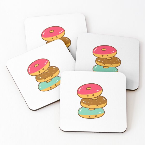 Item preview, Stacked Cartoon Donuts with Playful Expressions designed and sold by VibeTCreations.