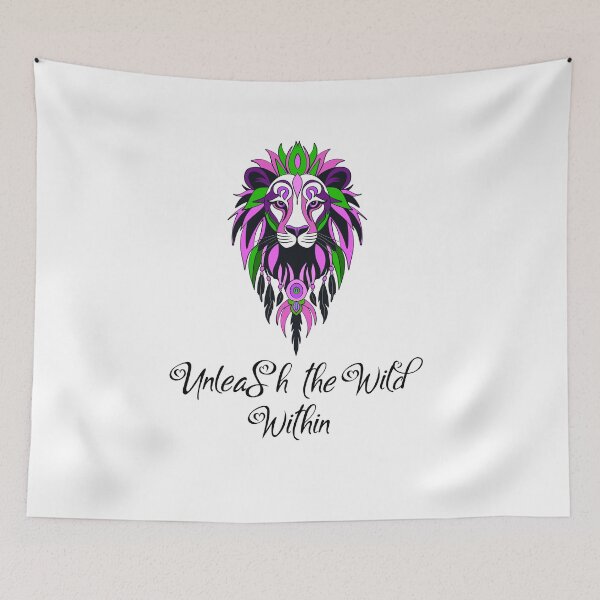 Item preview, Boho lion head portrait designed and sold by SimoesArtistry.
