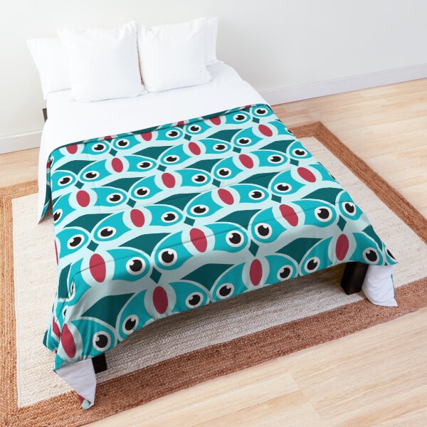 Item preview, Owl Eyes Geometric Pattern – Tropical Coral & Teal designed and sold by Stacey Spivak.