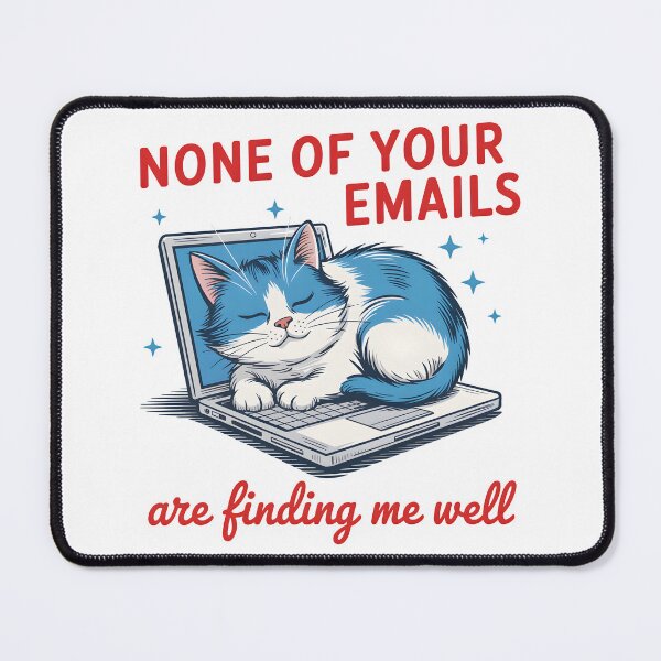 Item preview, Sleeping Cat on Laptop - Email Avoidance designed and sold by Snifferius.