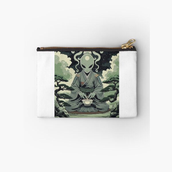 Item preview, Alien Samurai Tea Ceremony Art, Unique Graphic, Futuristic Zen Design designed and sold by fenrirwulf68.