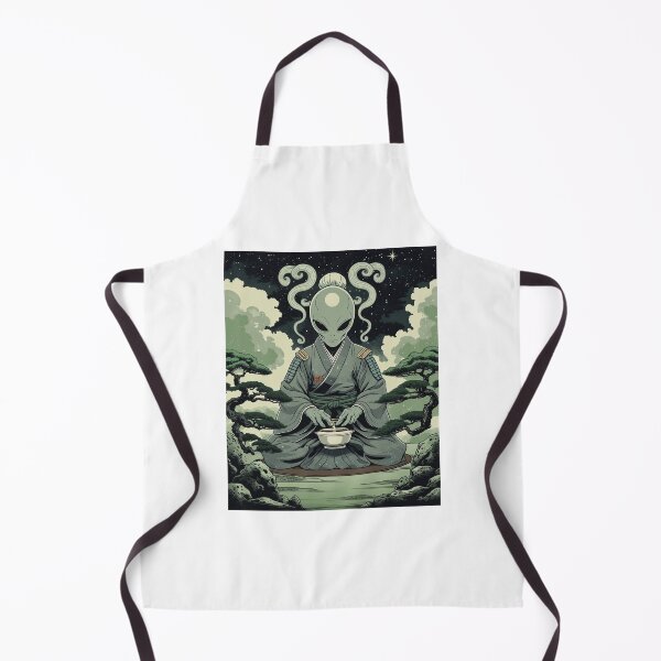 Item preview, Alien Samurai Tea Ceremony Art, Unique Graphic, Futuristic Zen Design designed and sold by fenrirwulf68.