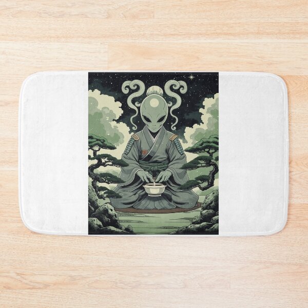 Item preview, Alien Samurai Tea Ceremony Art, Unique Graphic, Futuristic Zen Design designed and sold by fenrirwulf68.