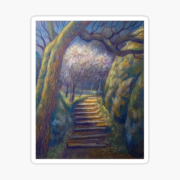 Mountain canyon walk Sticker