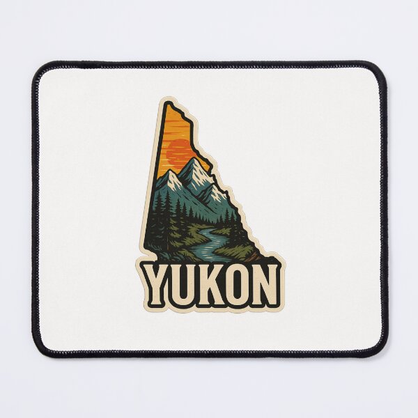 Item preview, Yukon Territory River and Snowy Peaks Emblem Canada designed and sold by Places On Earth.
