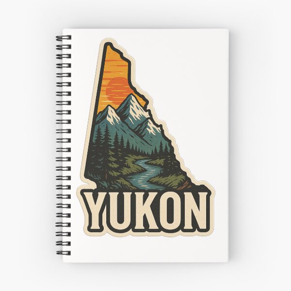 Item preview, Yukon Territory River and Snowy Peaks Emblem Canada designed and sold by Places On Earth.