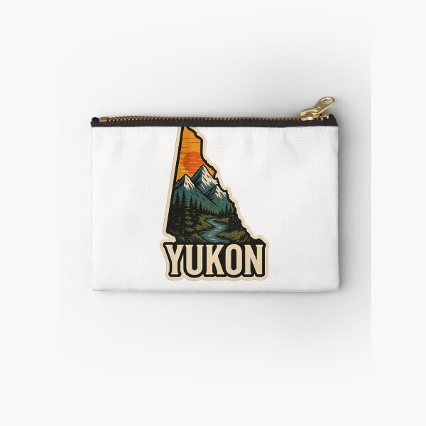 Item preview, Yukon Territory River and Snowy Peaks Emblem Canada designed and sold by Places On Earth.