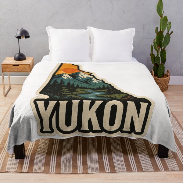 Item preview, Yukon Territory River and Snowy Peaks Emblem Canada designed and sold by Places On Earth.