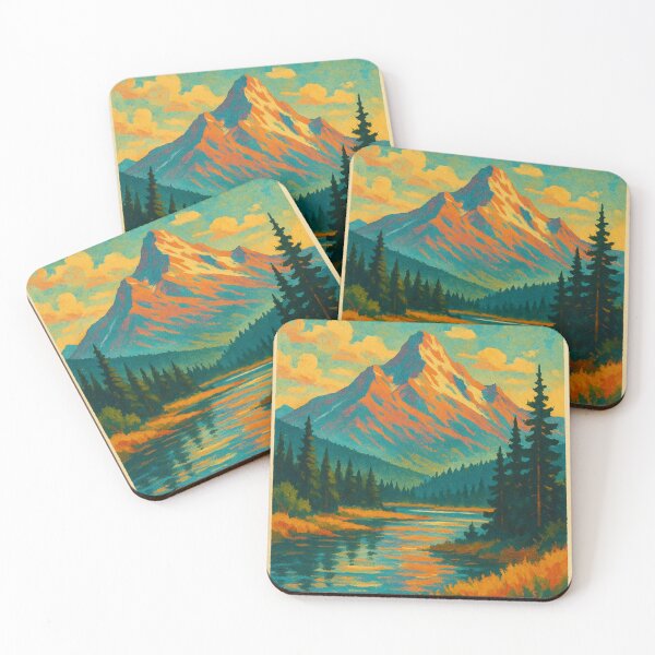 Item preview, Yukon River Golden Peaks and Evergreen Forest Canada designed and sold by Places On Earth.