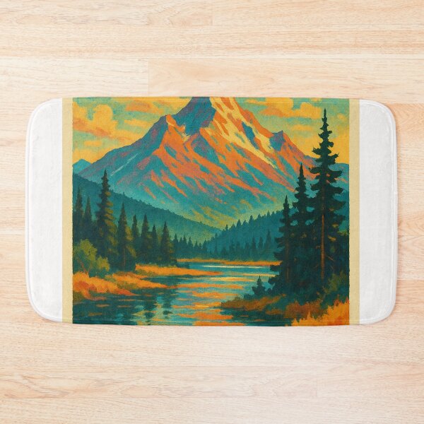 Item preview, Yukon River Golden Peaks and Evergreen Forest Canada designed and sold by Places On Earth.