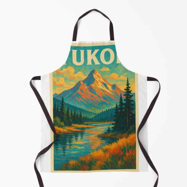 Item preview, Yukon River Golden Peaks and Evergreen Forest Canada designed and sold by Places On Earth.