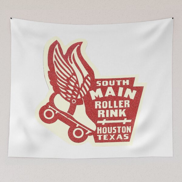 Item preview, South Main Roller Rink Houston Texas Roller Skating Rink Sticker Decal Label Design 2 designed and sold by tislord.