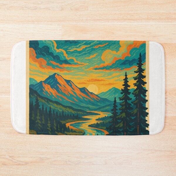 Item preview, Yukon Sunset River Valley and Alpine Ranges Canada designed and sold by Places On Earth.