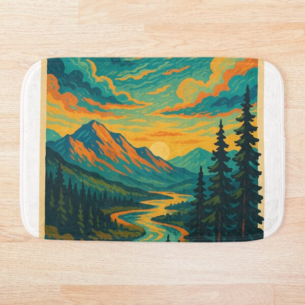 Item preview, Yukon Sunset River Valley and Alpine Ranges Canada designed and sold by Places On Earth.