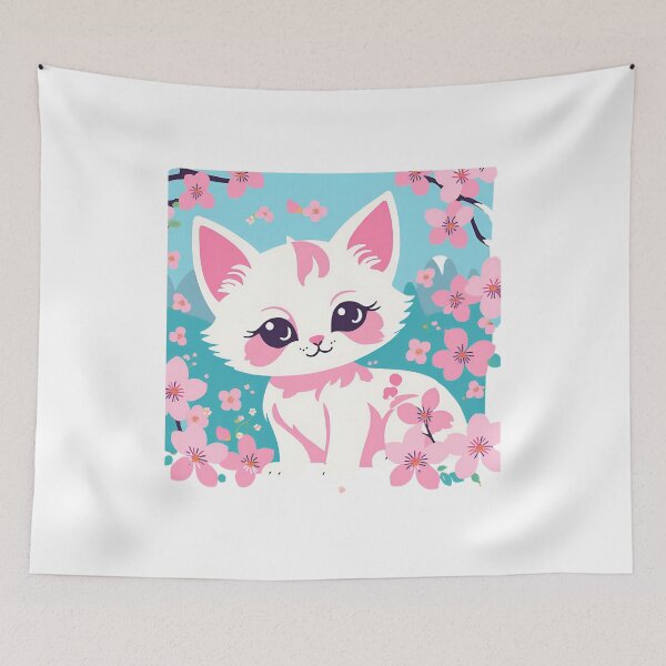 Item preview, Cute Kawaii Kitten Adorable lovely spring - spring pattern designed and sold by Panthera-design.