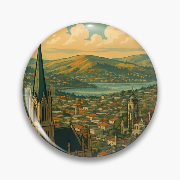 Item preview, Dunedin New Zealand Cathedral and Harbor Hills designed and sold by Places On Earth.