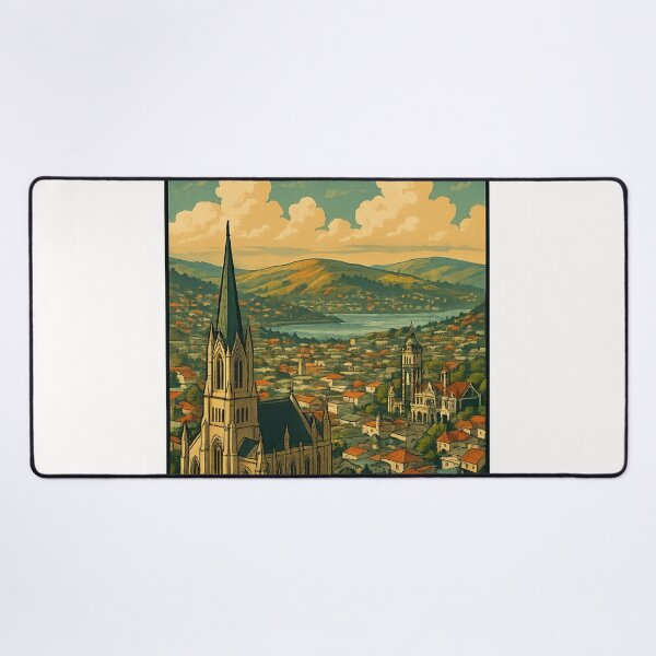 Item preview, Dunedin New Zealand Cathedral and Harbor Hills designed and sold by Places On Earth.