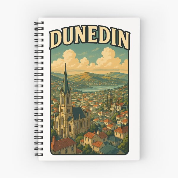 Item preview, Dunedin New Zealand Cathedral and Harbor Hills designed and sold by Places On Earth.