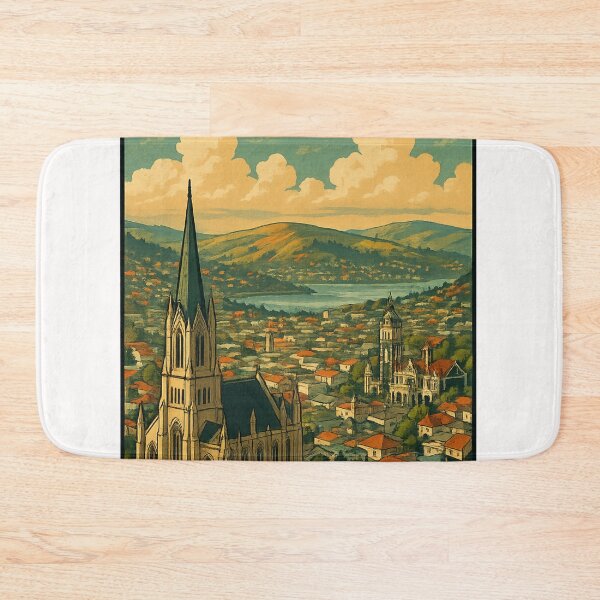 Item preview, Dunedin New Zealand Cathedral and Harbor Hills designed and sold by Places On Earth.