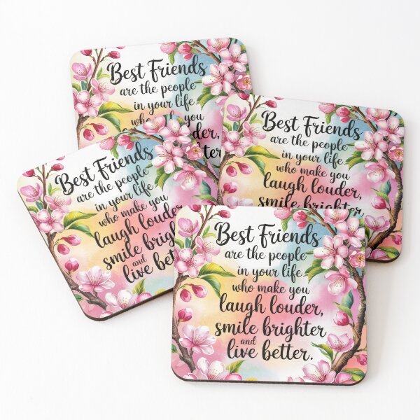 Item preview, Best Friends Make Life Better Inspirational Friendship Quote  designed and sold by Karen MacKellar Designs.