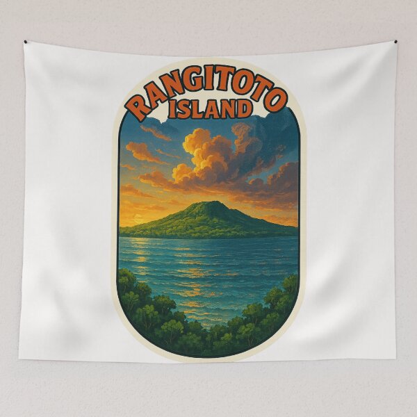Item preview, Rangitoto Island Sunset and Hauraki Gulf New Zealand designed and sold by Places On Earth.