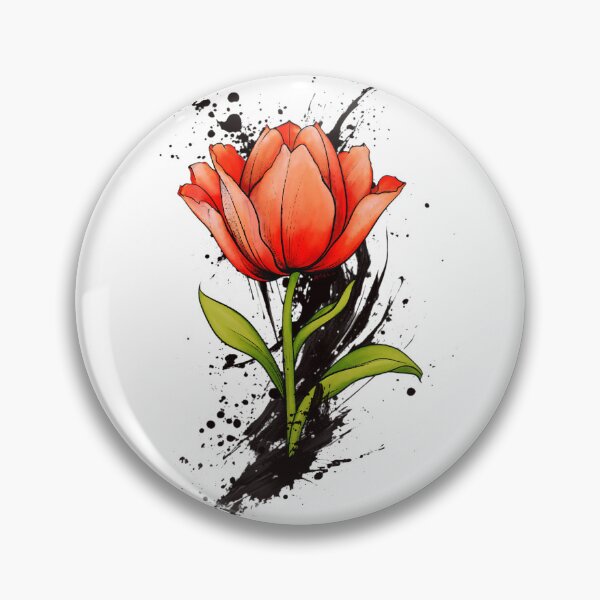 Item preview, Red Tulip - Ink designed and sold by gracefullizard.