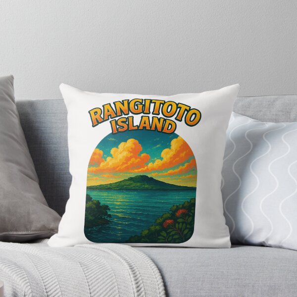 Item preview, Rangitoto Island with Hauraki Gulf and Pohutukawa New Zealand designed and sold by Places On Earth.