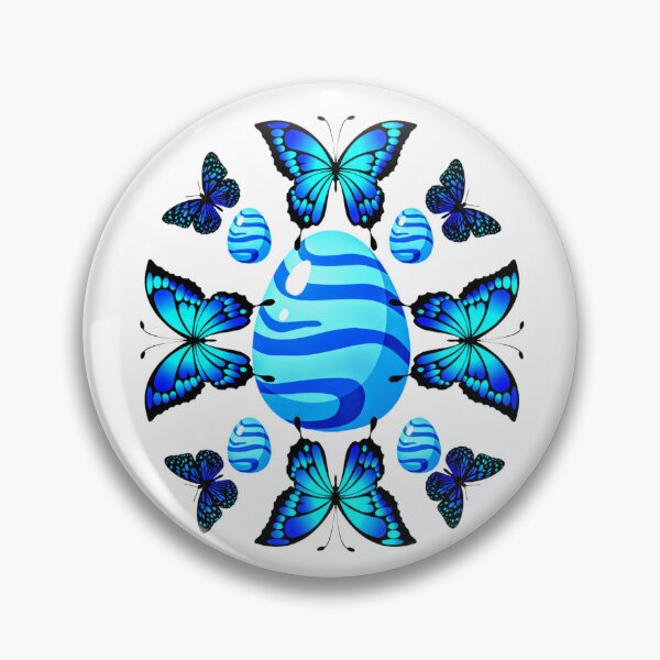 Item preview, King's Easter Hunt | Easter Hunt | Easter Eggs | Eggs | Butterfly | Butterflies | Blue | Swirls | Easter  designed and sold by Kingcls.
