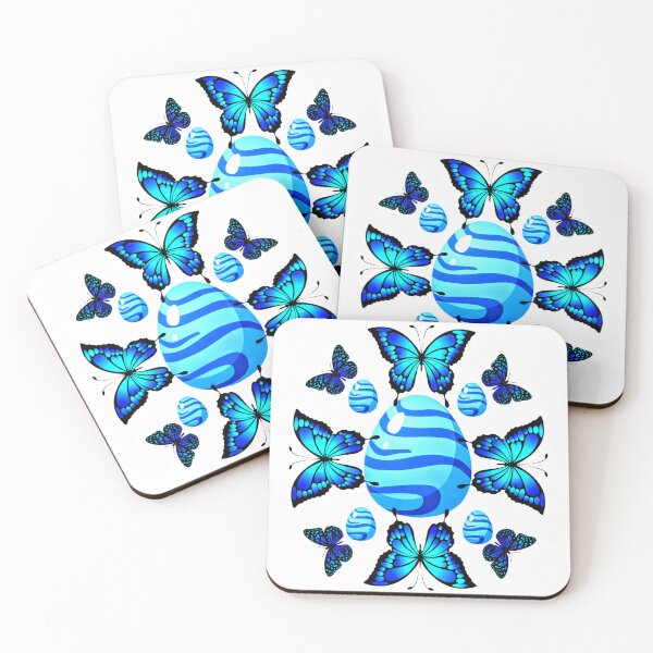 Item preview, King's Easter Hunt | Easter Hunt | Easter Eggs | Eggs | Butterfly | Butterflies | Blue | Swirls | Easter  designed and sold by Kingcls.