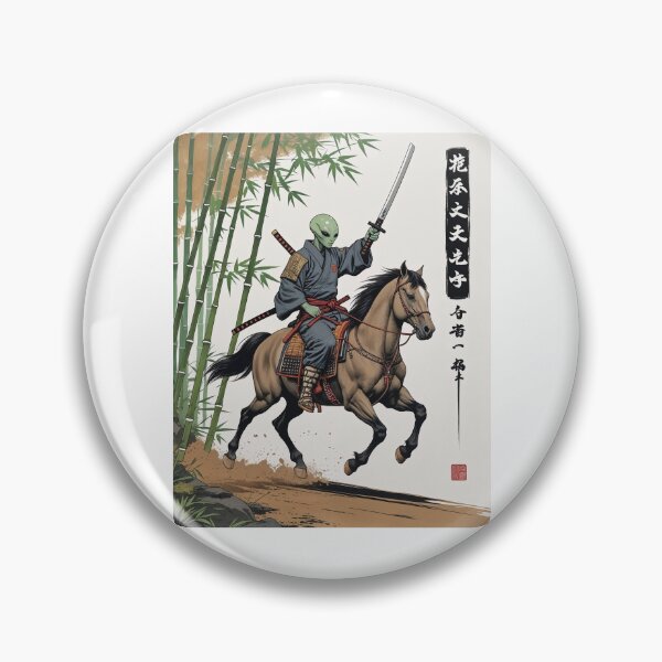 Artikelvorschau, Außerirdische Samurai-Kunst, einzigartiger außerirdischer Krieger zu Pferd entworfen und verkauft von fenrirwulf68.