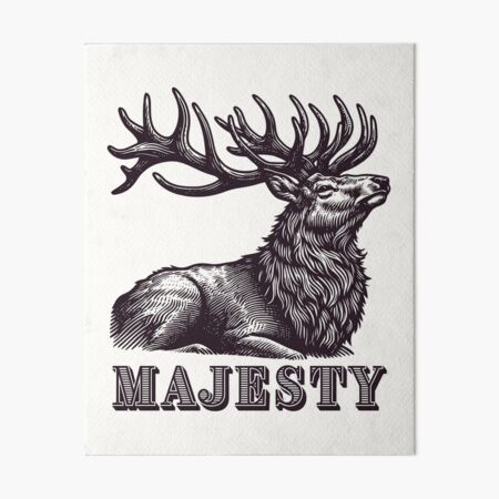 Item preview, Vintage-Style Majestic Elk - Dark Maroon designed and sold by WesternLocales.