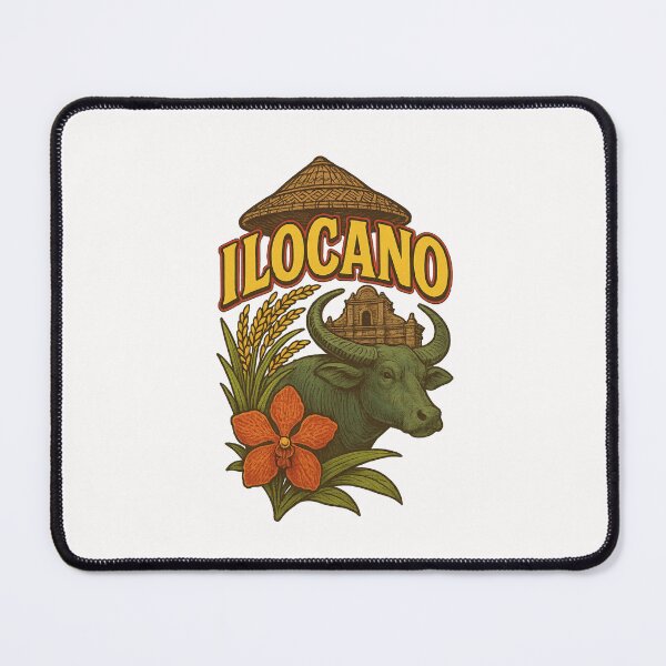 Item preview, Ilocano Carabao and Colonial Church Cultural Illustration designed and sold by Places On Earth.
