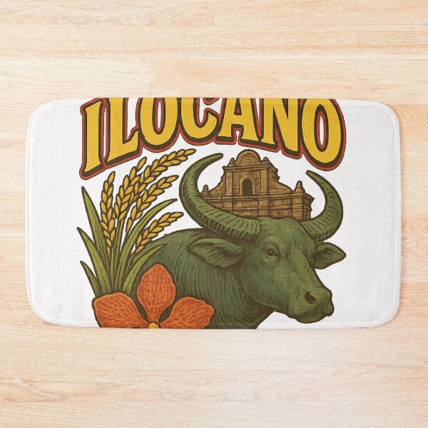 Item preview, Ilocano Carabao and Colonial Church Cultural Illustration designed and sold by Places On Earth.