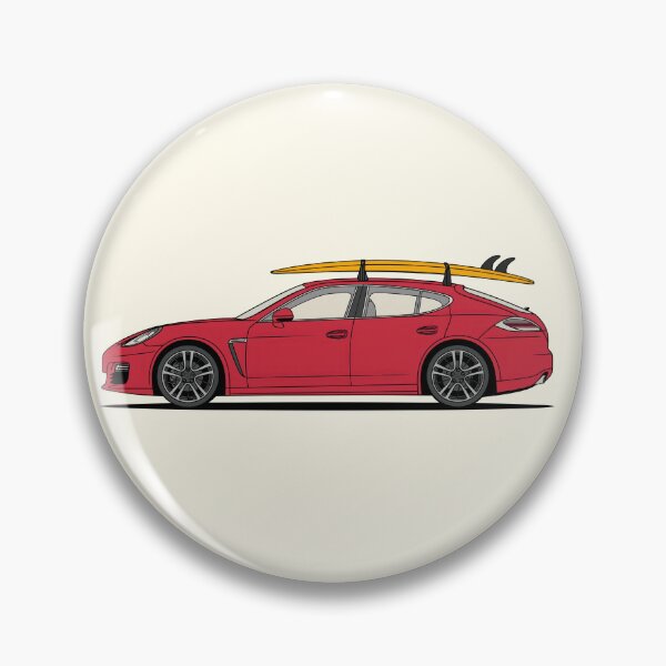 Item preview, Red Porsche 970 Panamera summer surfs up illustration designed and sold by blackdogshop.