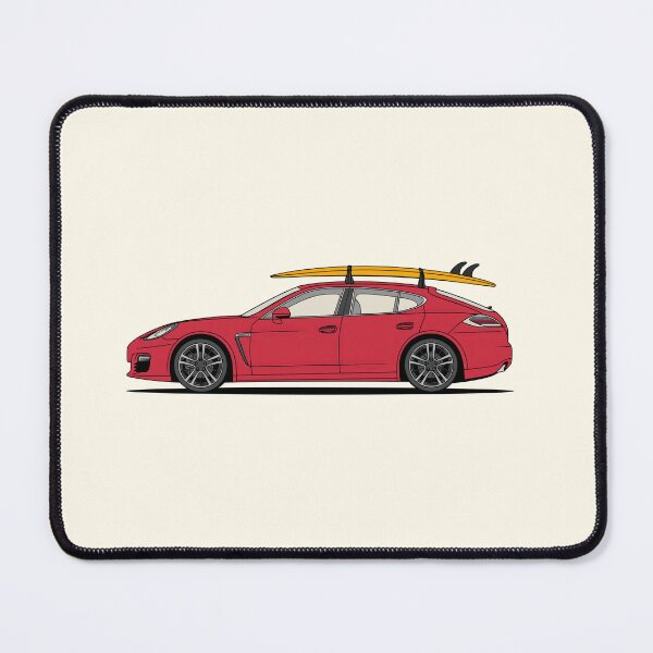 Item preview, Red Porsche 970 Panamera summer surfs up illustration designed and sold by blackdogshop.