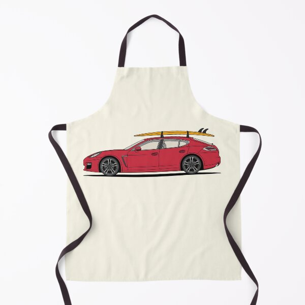 Item preview, Red Porsche 970 Panamera summer surfs up illustration designed and sold by blackdogshop.