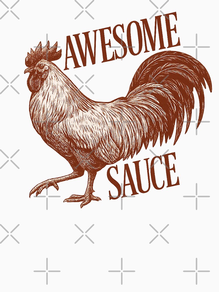 Aperçu 7 sur 7. T-shirt classique avec l'œuvre T-shirt Awesome Sauce Rooster – Humour tactique pour le comptable moderne créée et vendue par damiang.