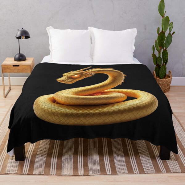 Item preview, Golden Snake Majestic Golden Serpentine Dragon Design designed and sold by latelierdechris.