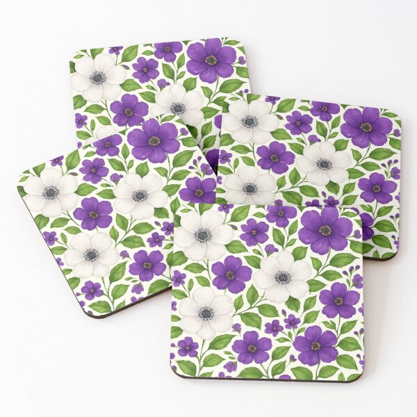 Item preview, Suffragette Colours Floral designed and sold by Tau Tia L Douglass.