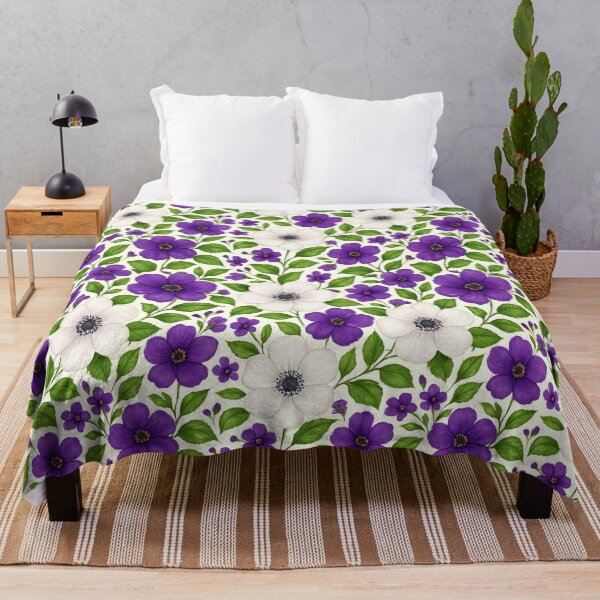 Item preview, Suffragette Colours Floral designed and sold by Tau Tia L Douglass.