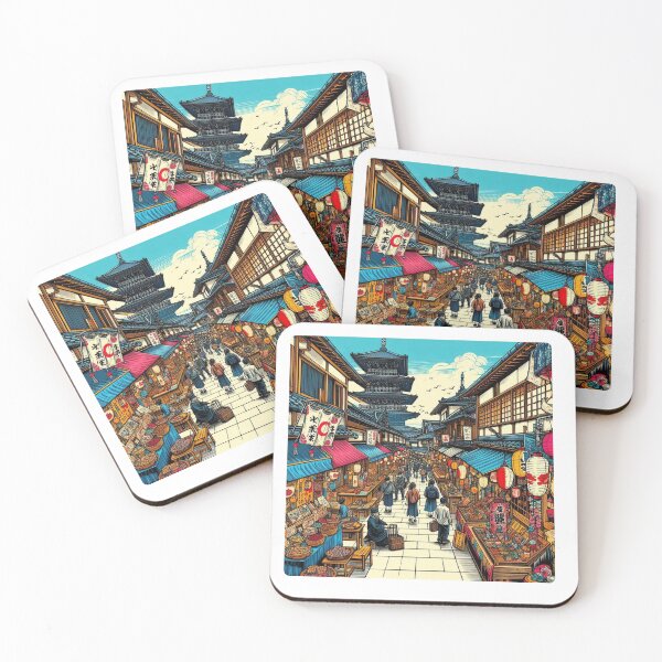 Item preview, Osaka City Market Comic Design – Vibrant AI Artwork for Clothing, Accessories & Urban Travel-Inspired Fashion designed and sold by knalpot-design.