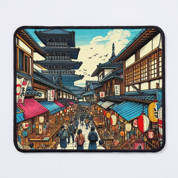 Item preview, Osaka City Market Comic Design – Vibrant AI Artwork for Clothing, Accessories & Urban Travel-Inspired Fashion designed and sold by knalpot-design.