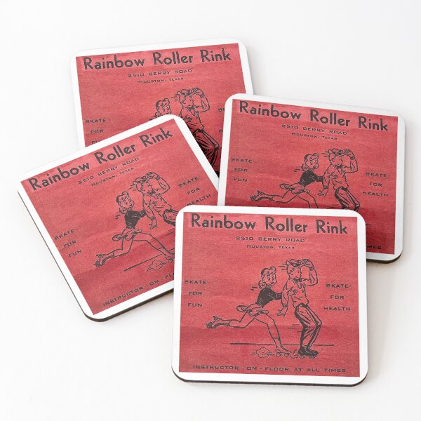 Item preview, Rainbow Roller Rink Houston Texas Roller Skating Rink Sticker Decal Label Design 2 designed and sold by tislord.