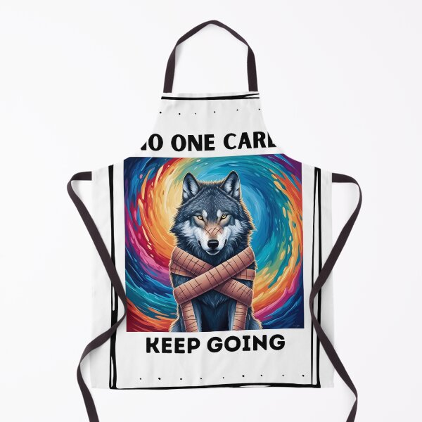 Item preview, Bound Spirit – Surreal Wolf Illustration with Vivid Energy Swirl and Symbolic Bandages designed and sold by THKR-Co.
