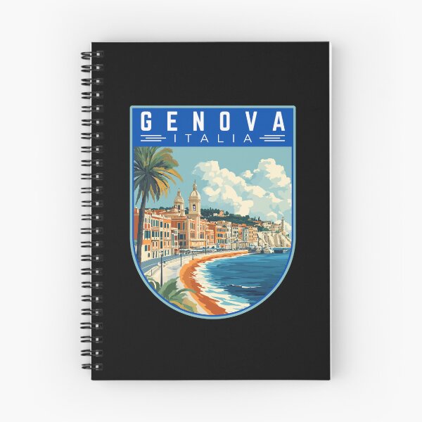 Item preview, Genova in Liguria Italy Retro Travel Art Emblem designed and sold by MaateoDesign.