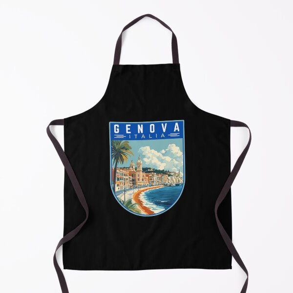 Item preview, Genova in Liguria Italy Retro Travel Art Emblem designed and sold by MaateoDesign.