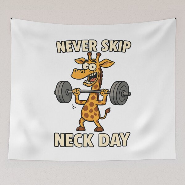 Item preview, Funny Giraffe Gym Shirt – Cartoon Animal Fitness Design designed and sold by B-M-Store.