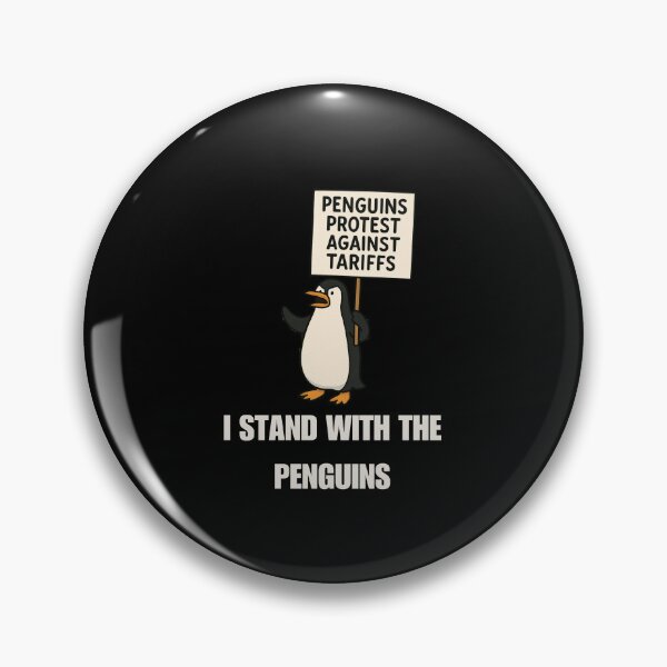 Item preview, I Stand With The Penguins Who Protest Against Tarrifs designed and sold by Watercolored-Me.