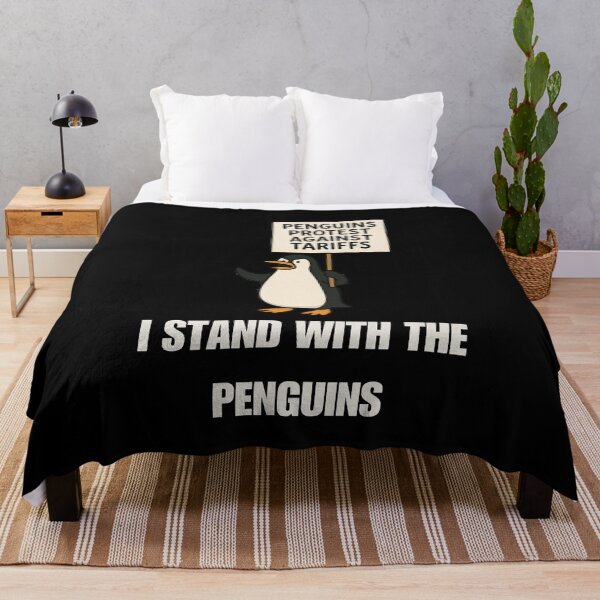 Item preview, I Stand With The Penguins Who Protest Against Tarrifs designed and sold by Watercolored-Me.
