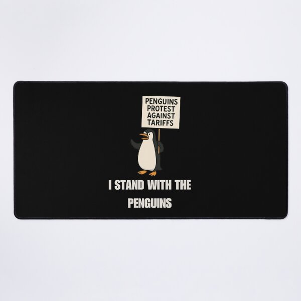 Item preview, I Stand With The Penguins Who Protest Against Tarrifs designed and sold by Watercolored-Me.
